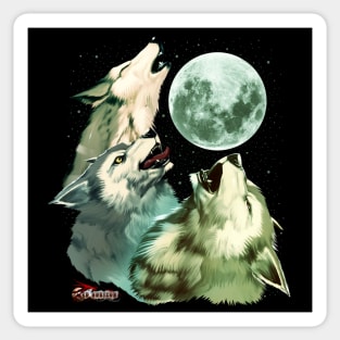 Red Horizon - 3 Power Moon Sticker